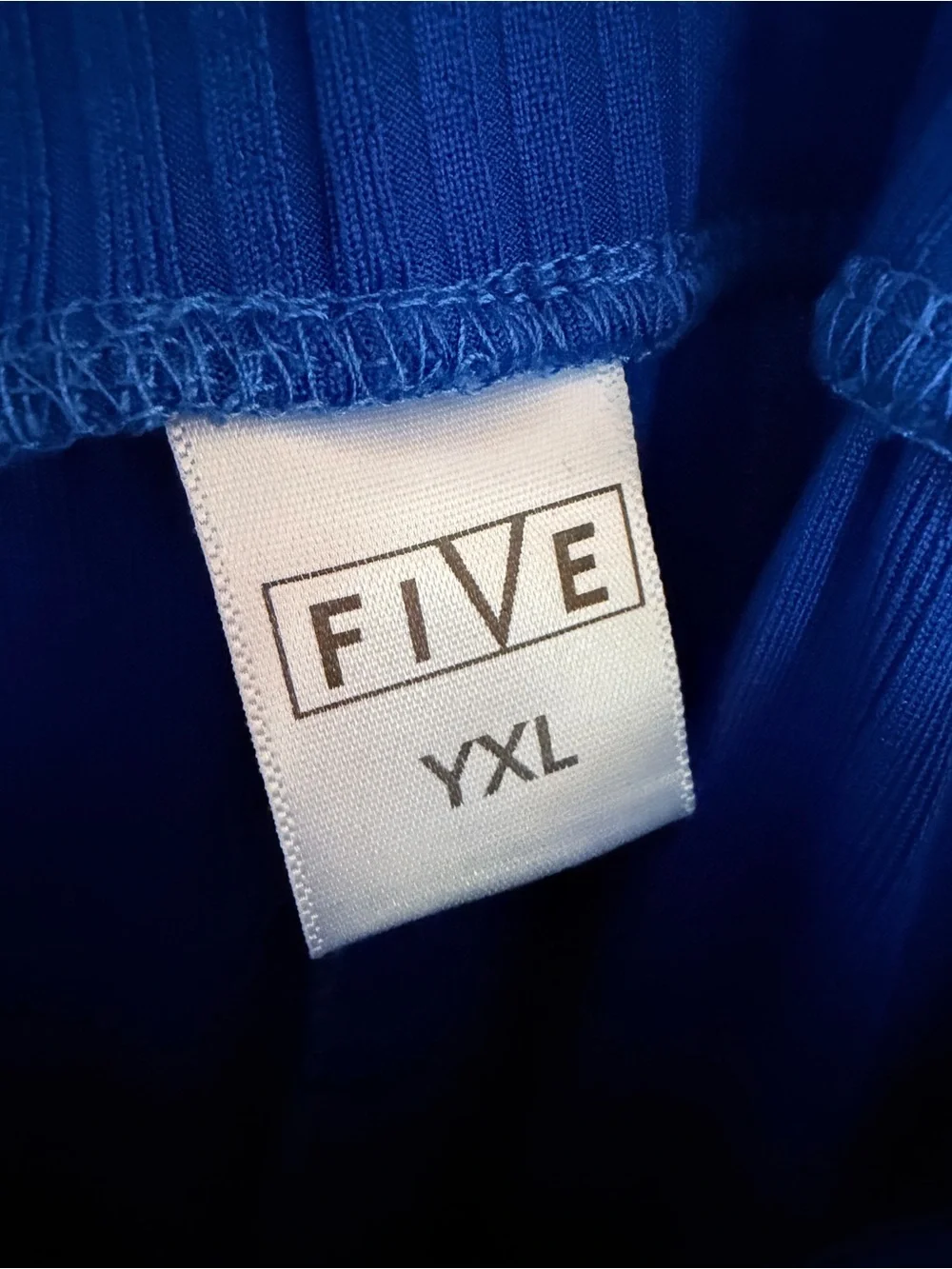 Five Dancewear Colorblock Royal Blue Ribbed Wide Leg Pants